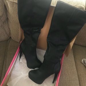 Black over the knee boots